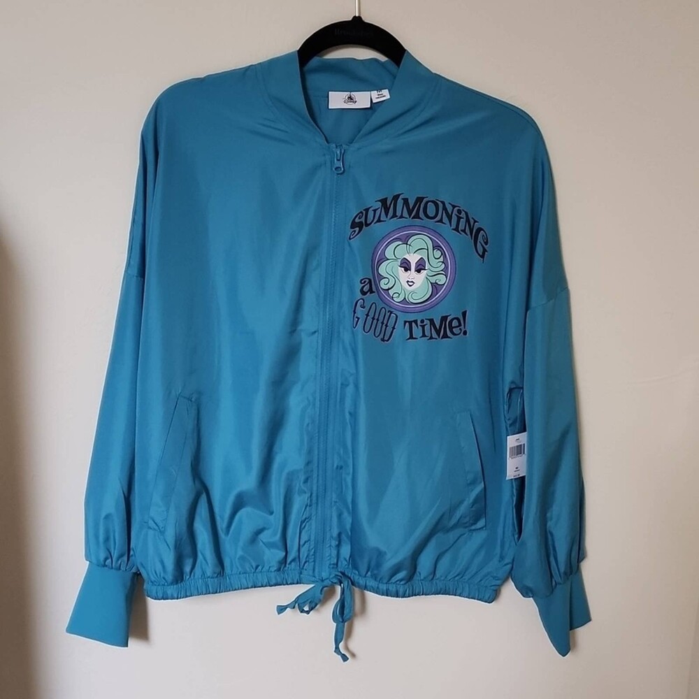 Disney Haunted Mansion Blue Windbreaker Jacket Size M